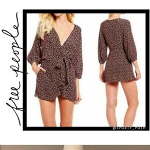 FREE PEOPLE CLARA WRAP MINI TUNIC DRESS/OR TOP SZ LARGE